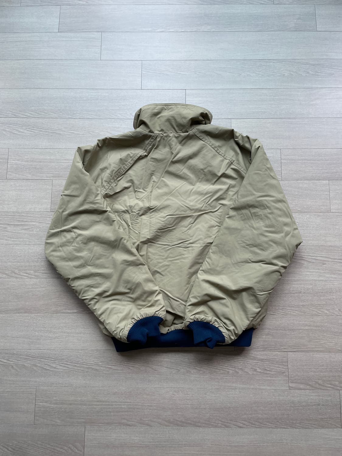 80s 파타고니아 쉘드 신칠라 베이지 네이비 봄버 자켓 rare usa 상품이미지2