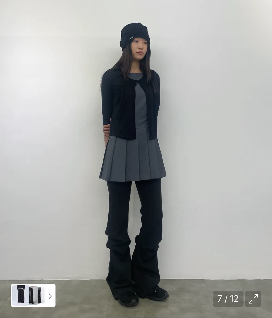 미세키서울 Shirring bootscut pants BLACK   상품이미지2