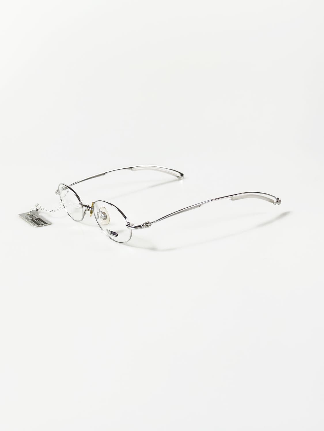 BOS LENZA 실버 슬임 오벌 메탈 프레임 빈티지 안경 상품이미지3
