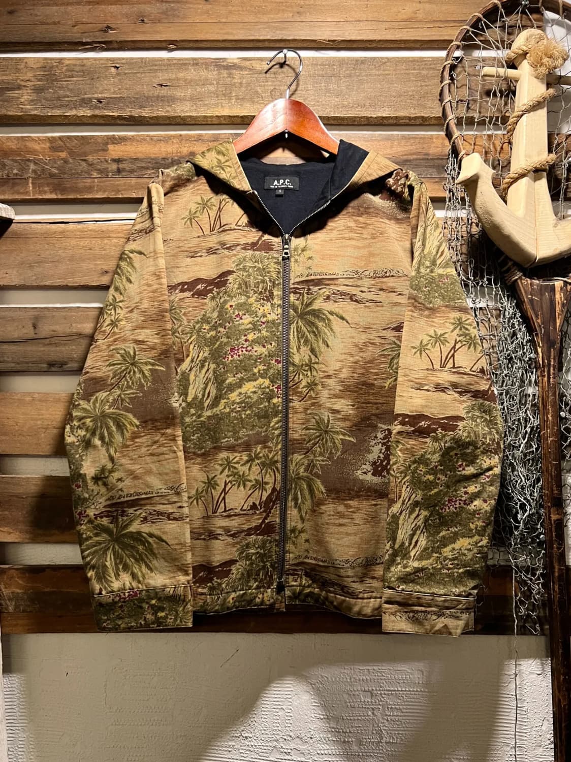 [S]90's A.P.C 아페쎄 아카이브 팜트리 비치 후드 자켓 상품이미지1