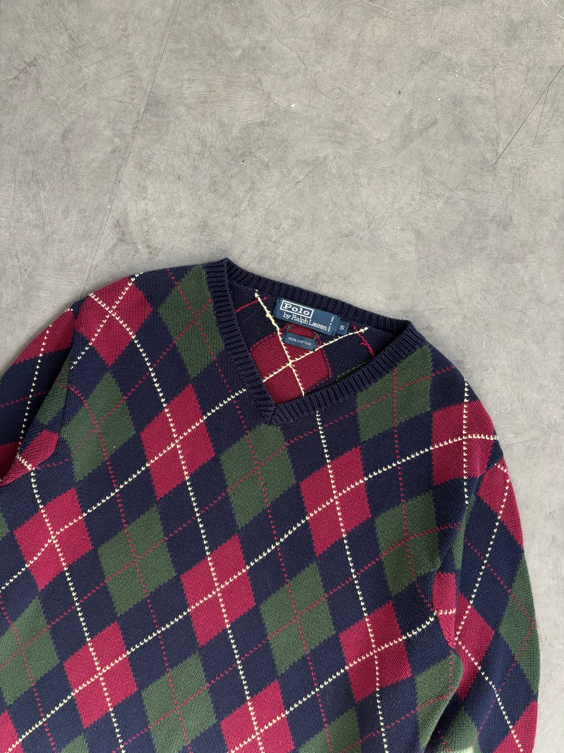 폴로랄프로렌 코튼 아가일 니트 상품이미지3