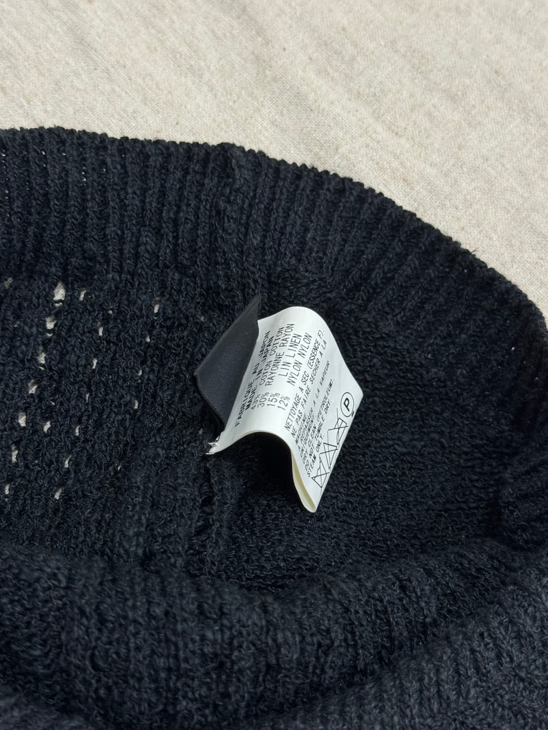 요지야마모토 믹스드 패브릭 비니 캡 상품이미지3