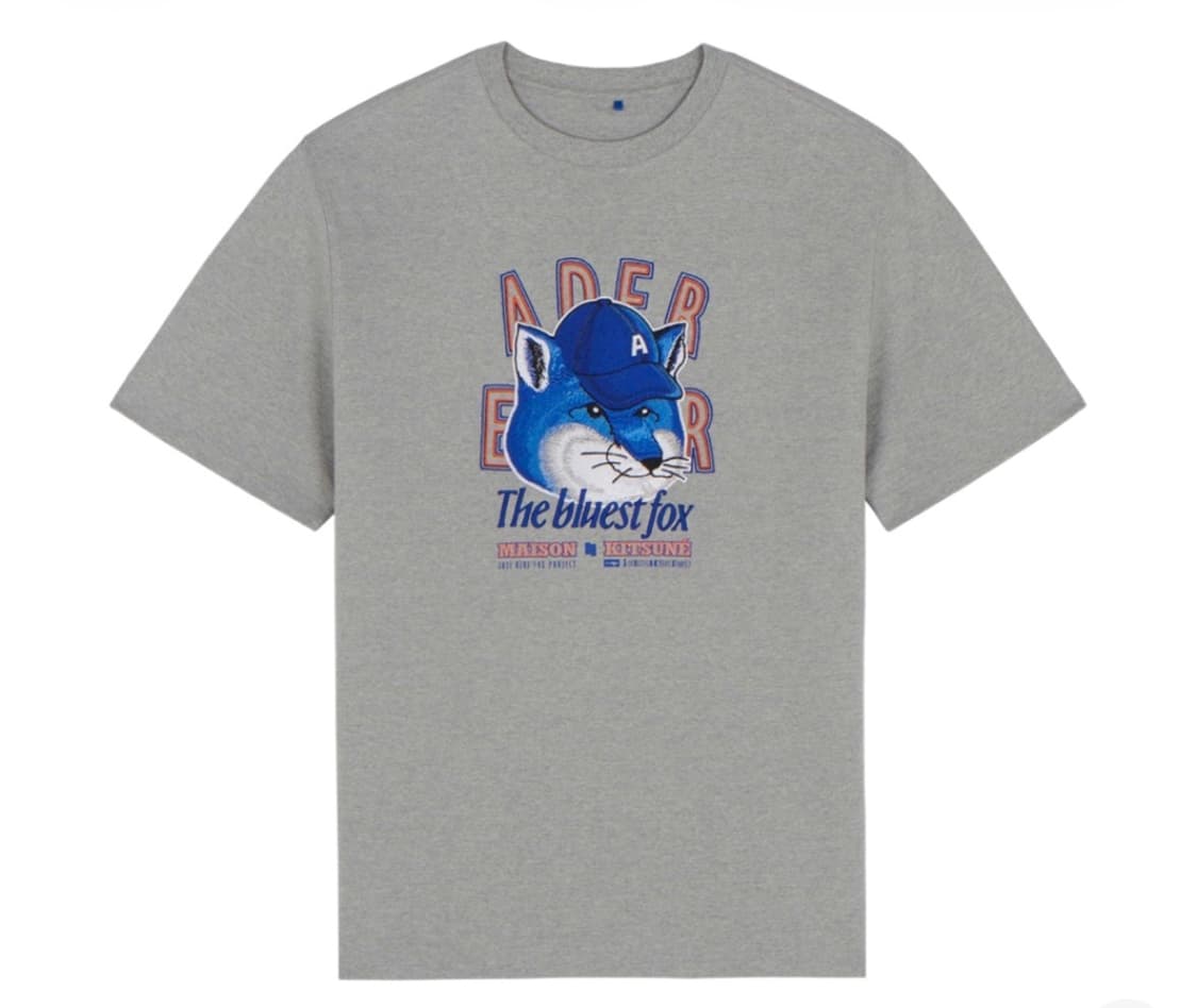 아더에러x메종키츠네 더 블루이스트 폭스 그레이 XL 상품이미지1