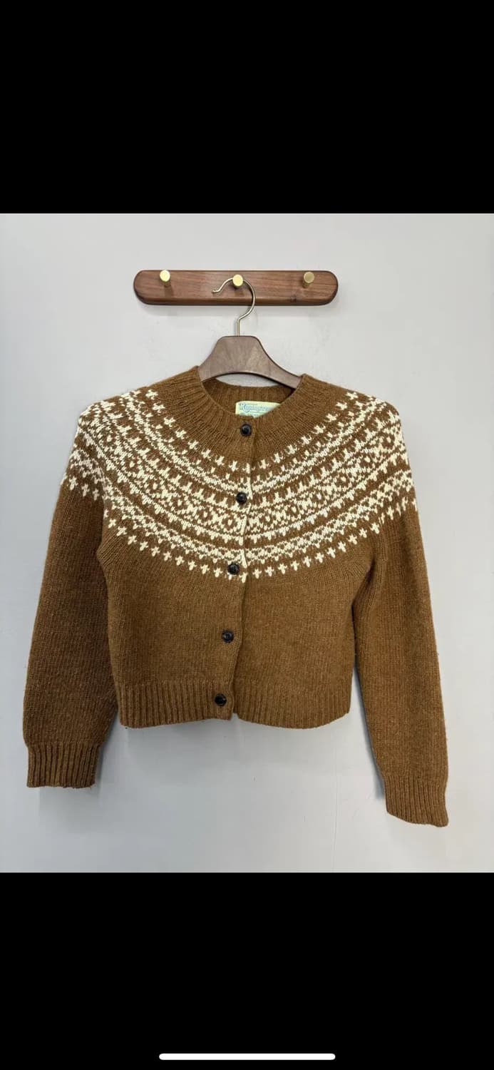 빈티지 페어아일 패턴 가디건 H1889 상품이미지2