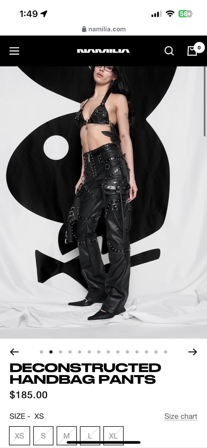 Namilia playboy pants 나밀라 플레이보이 가죽 바지 상품이미지1