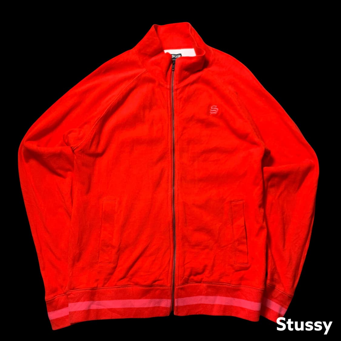 [M~L] 스투시 빨강 집업 자켓 상품이미지1