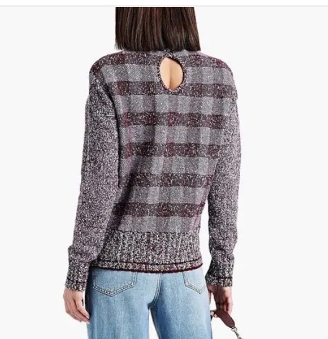 빅토리아베컴 퍼플 체크 백홀 스웨터 (새상품) 상품이미지2