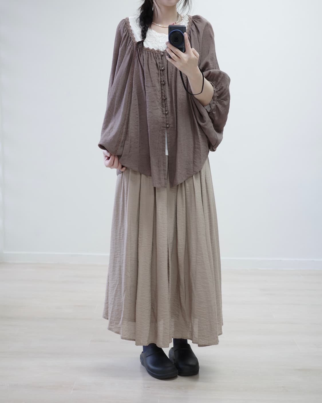 Crazy Angel choco brown blouse 상품이미지2