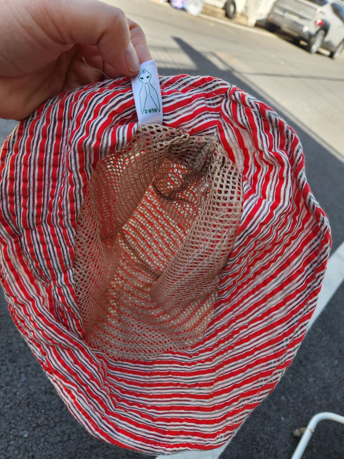 시원한 줄무늬 주름 벙거지 모자 상품이미지6