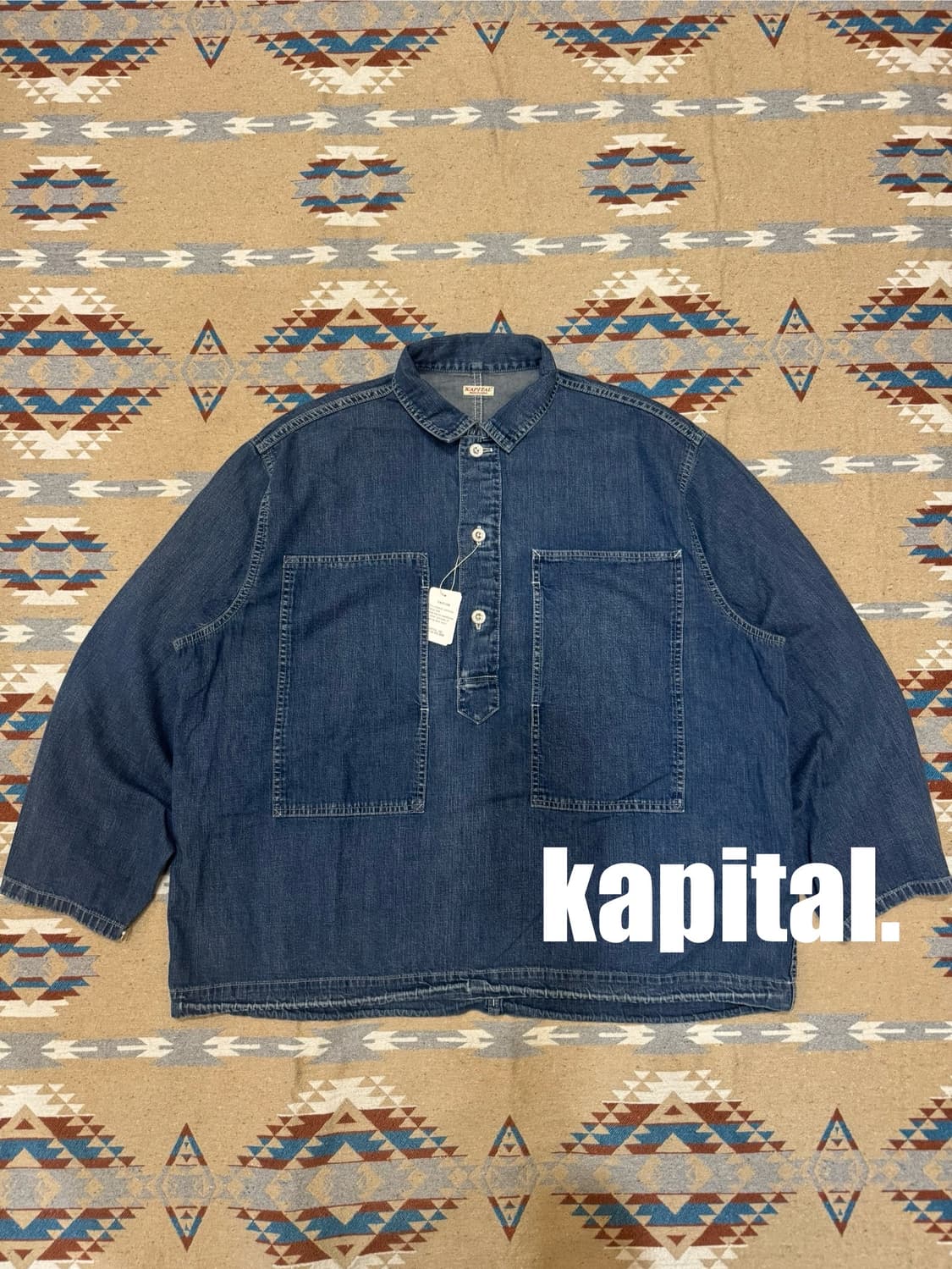 [3][L] 캐피탈 8온스 데님 풀오버 아미 셔츠 -25FW 상품이미지1