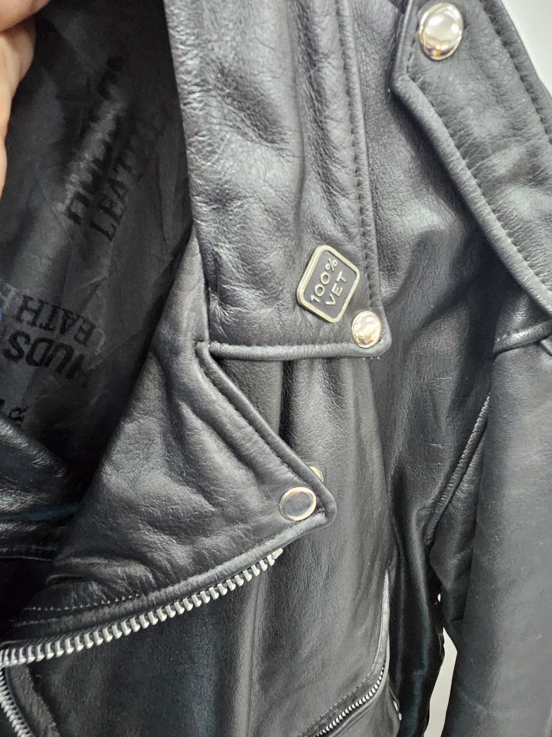 USA 빈티지 소가죽 라이더 자켓 상품이미지5