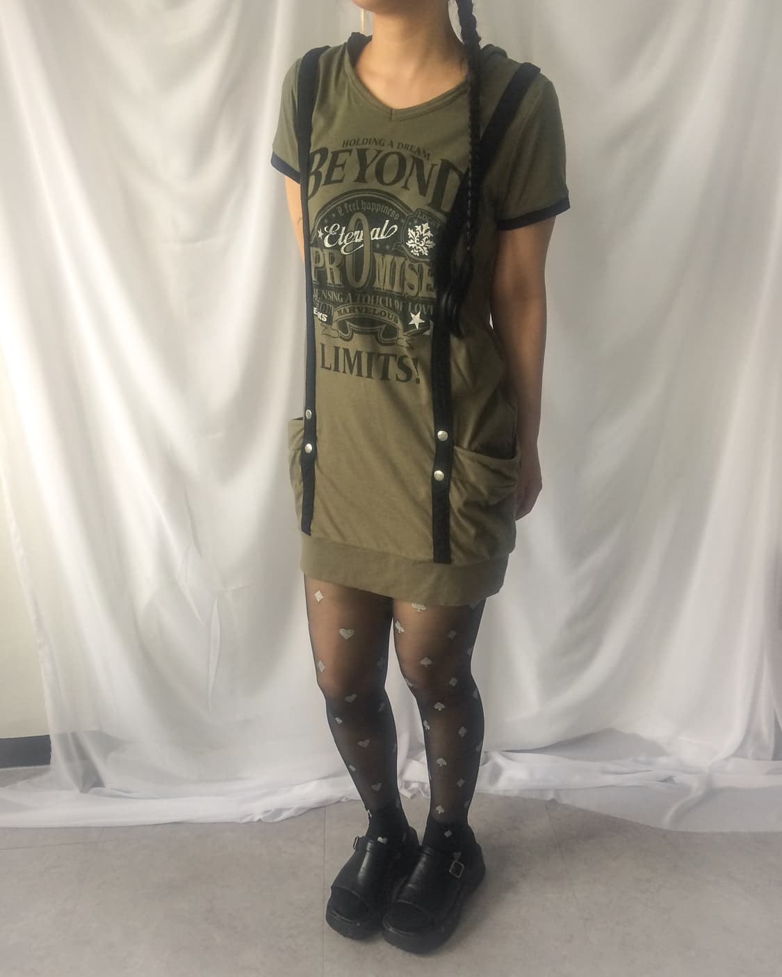 Line detail printing hood onepiece 상품이미지6