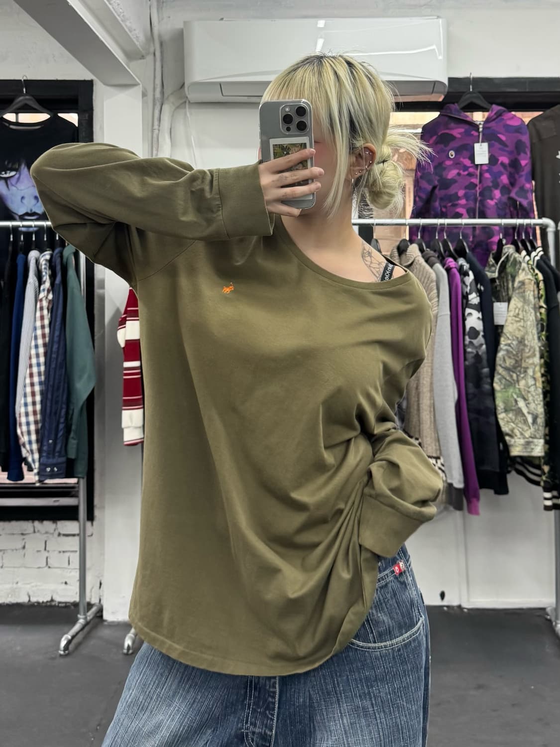 폴로 랄프로렌 카키 롱슬리브 상품이미지4