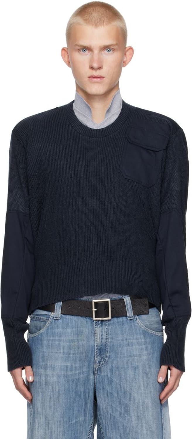 [S,L]프로토타입스 Moved Neckline Military 니트 상품이미지2