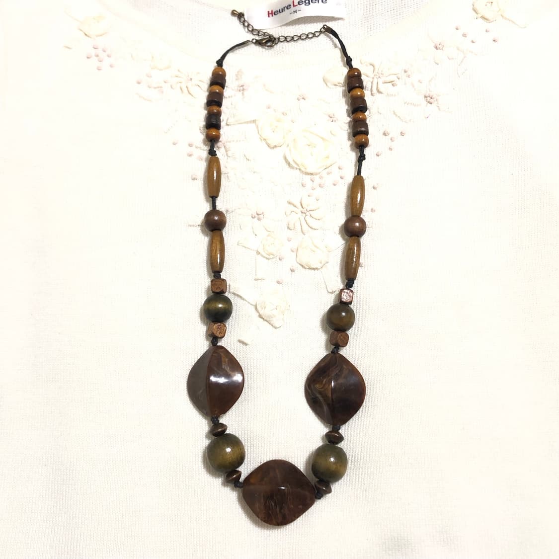 빈티지 오리엔탈 y2k 페어리 고스펑크 긱시크 모리걸 히피 우드 목걸이 상품이미지1