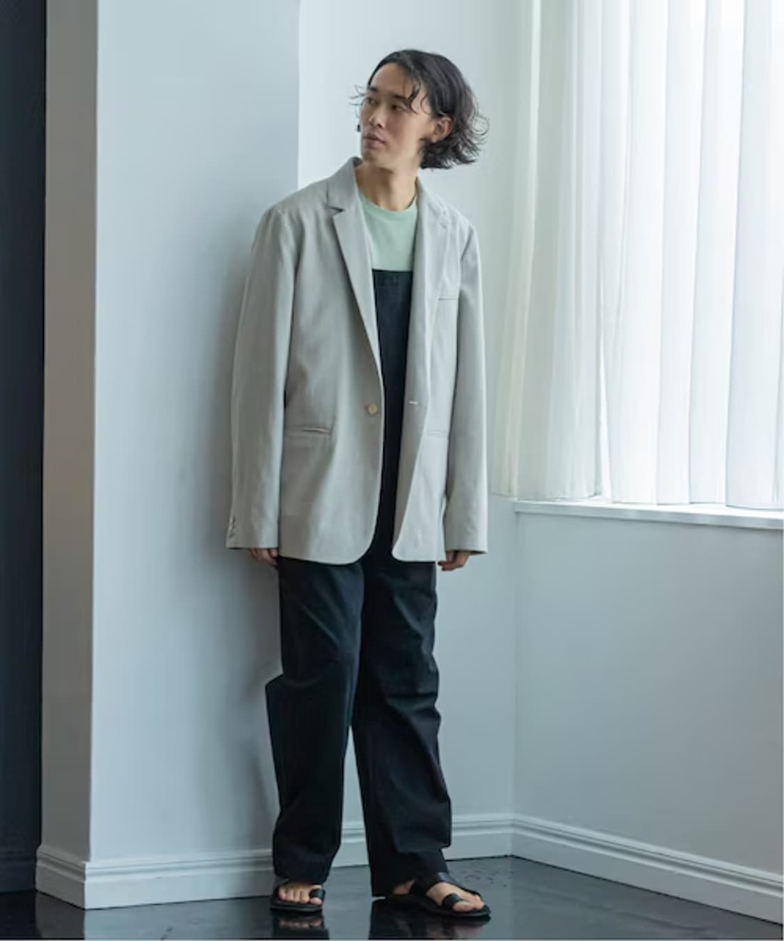 XL) seya 세야 드라이 울 실크 테일러드 자켓 상품이미지7