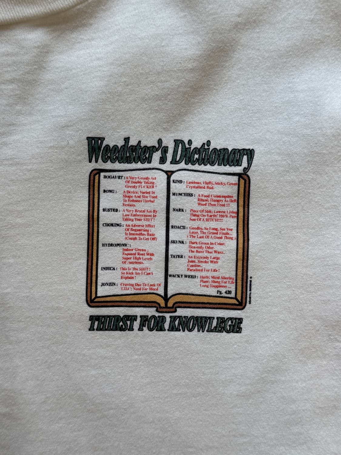 90s Weedster’s Dictionary 반팔 티셔츠(HT2) 상품이미지5