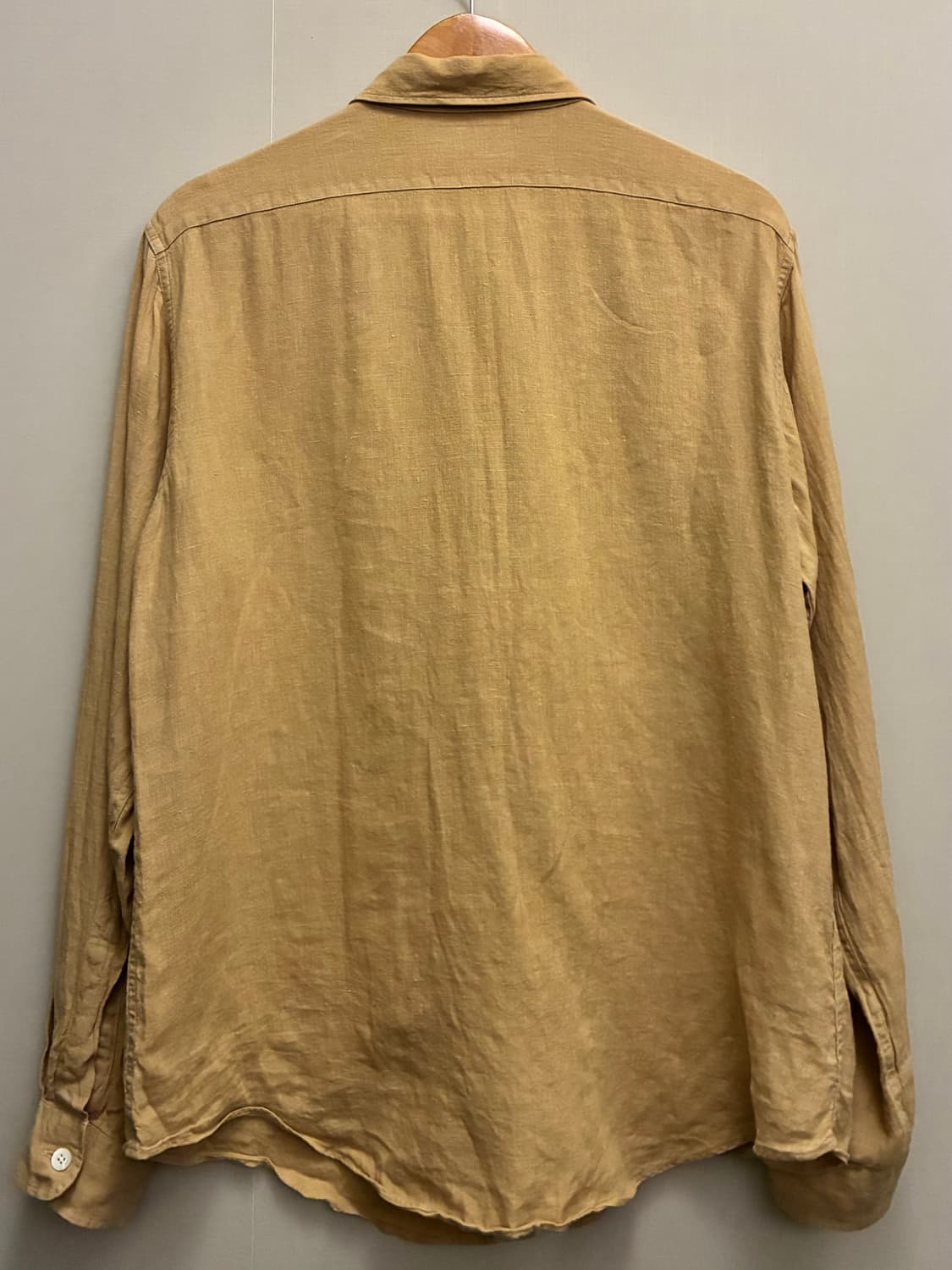 (XL)00s 폴로랄프로렌 투포켓 밀리터리 리넨셔츠 베이지 린넨 상품이미지6