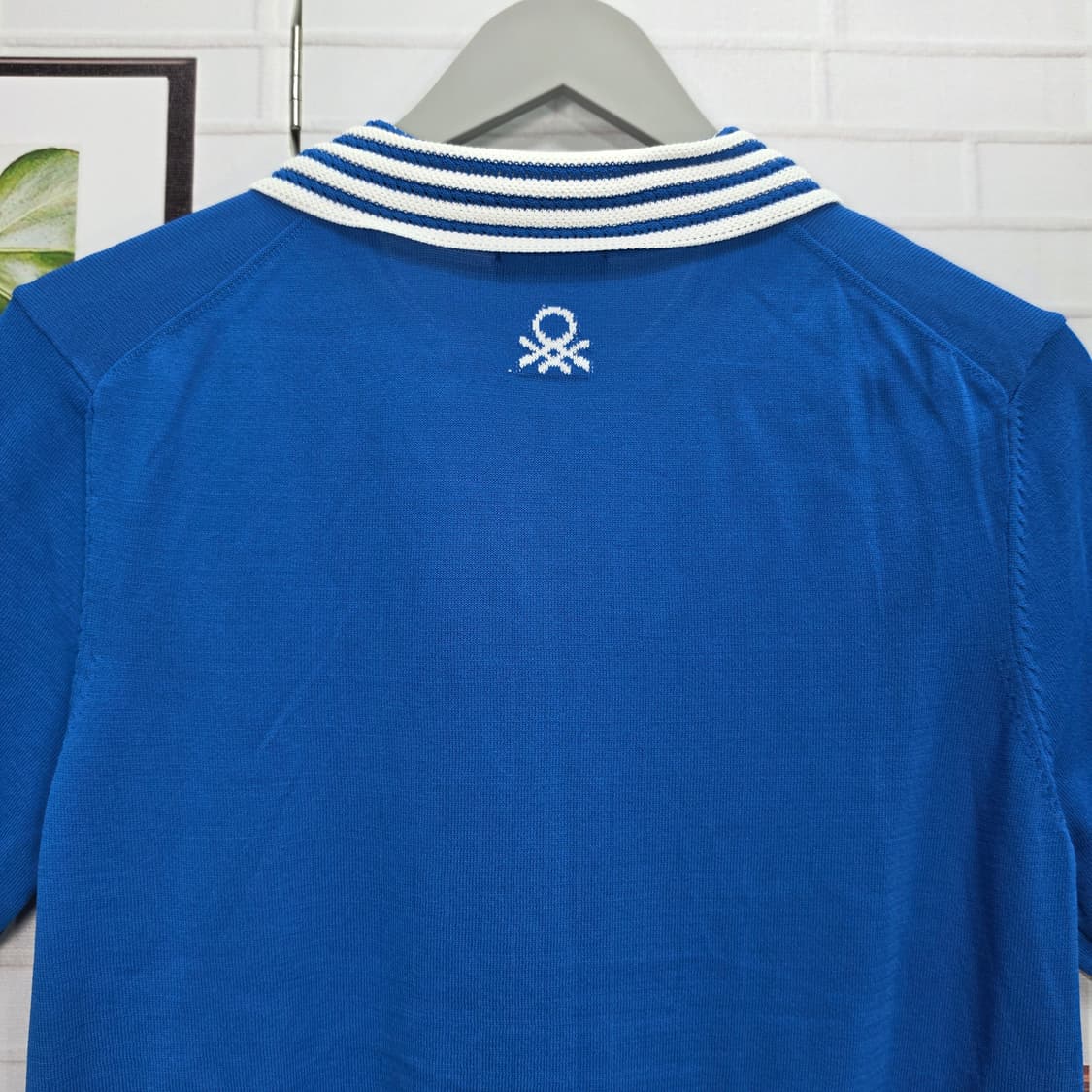 25SS 베네통 여성 반팔 칼라 니트 티셔츠 100(L)사이즈 새상품급 상품이미지6