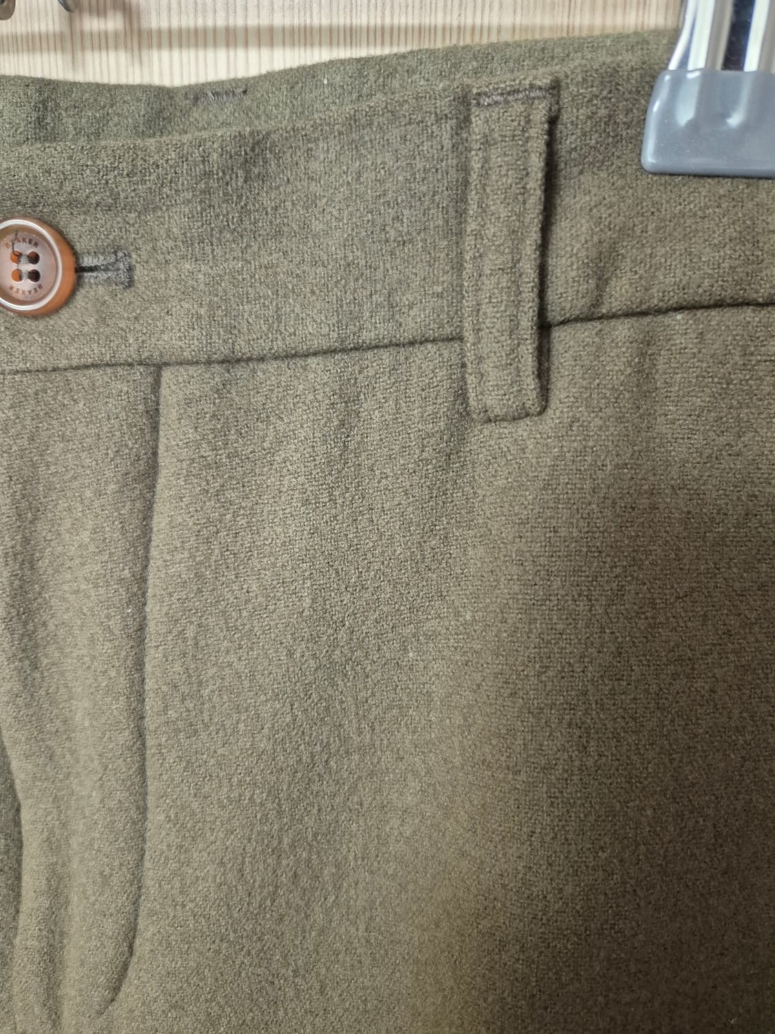 비이커 올리브 모직 팬츠 2 상품이미지2