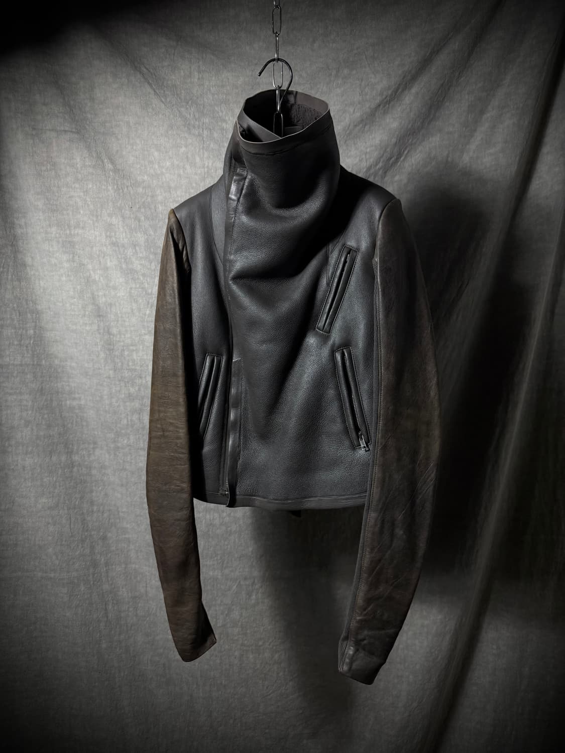 Rick Owens High Neck Shearling Jacket 상품이미지1