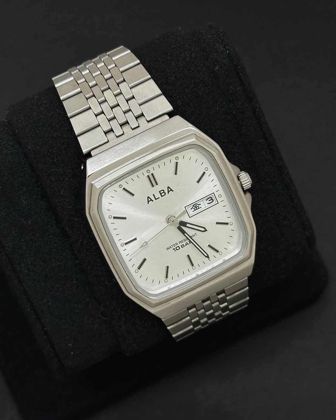 세이코 알바 실버 옥타곤 쿼츠 시계 상품이미지1