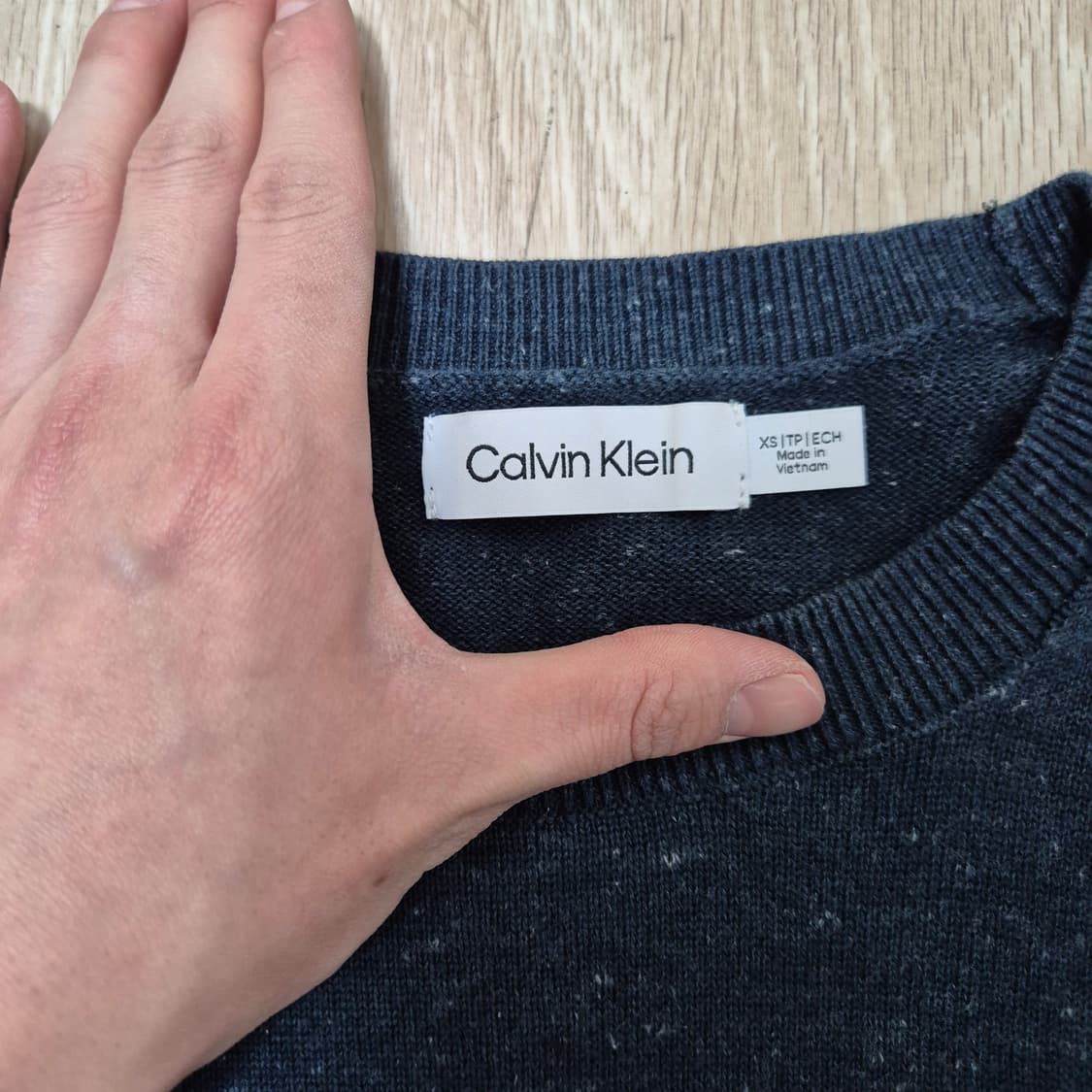 캘빈클라인 베이직 라운드 니트 XS(85) 상품이미지5