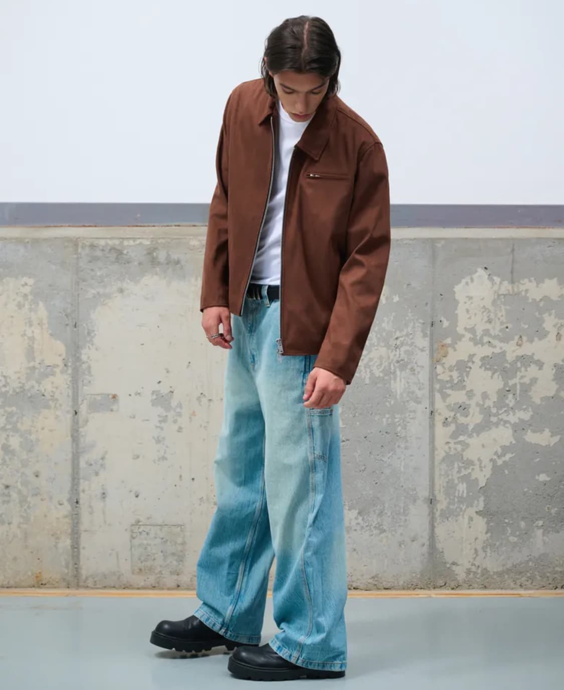 도프제이슨 풀업 스웨이드 클래식 싱글 자켓 모카 상품이미지1