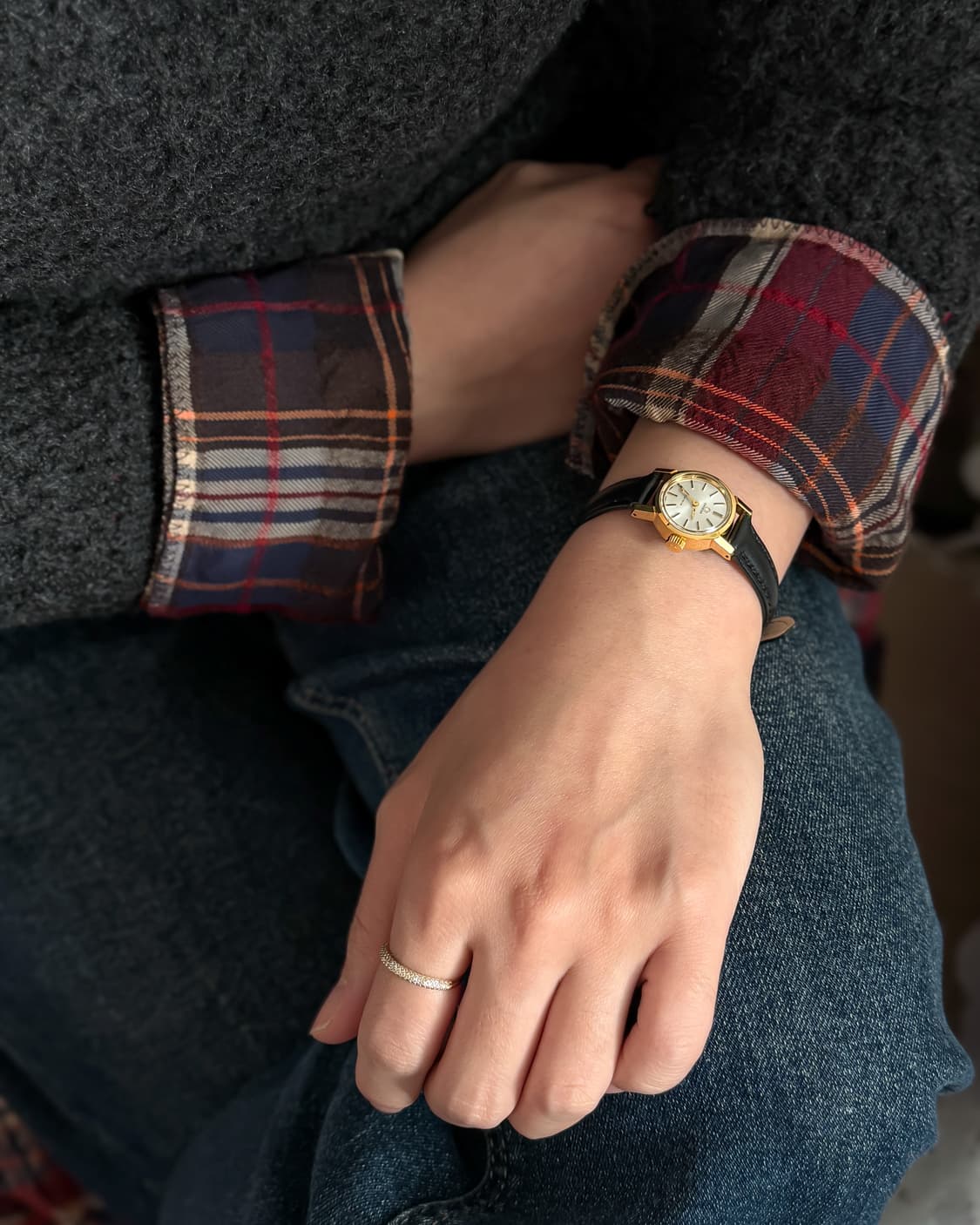 오메가 라운드 수동 시계 상품이미지3