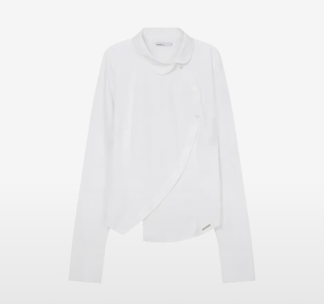 미세키서울 Oblique button shirts WHITE 사이즈2 상품이미지1