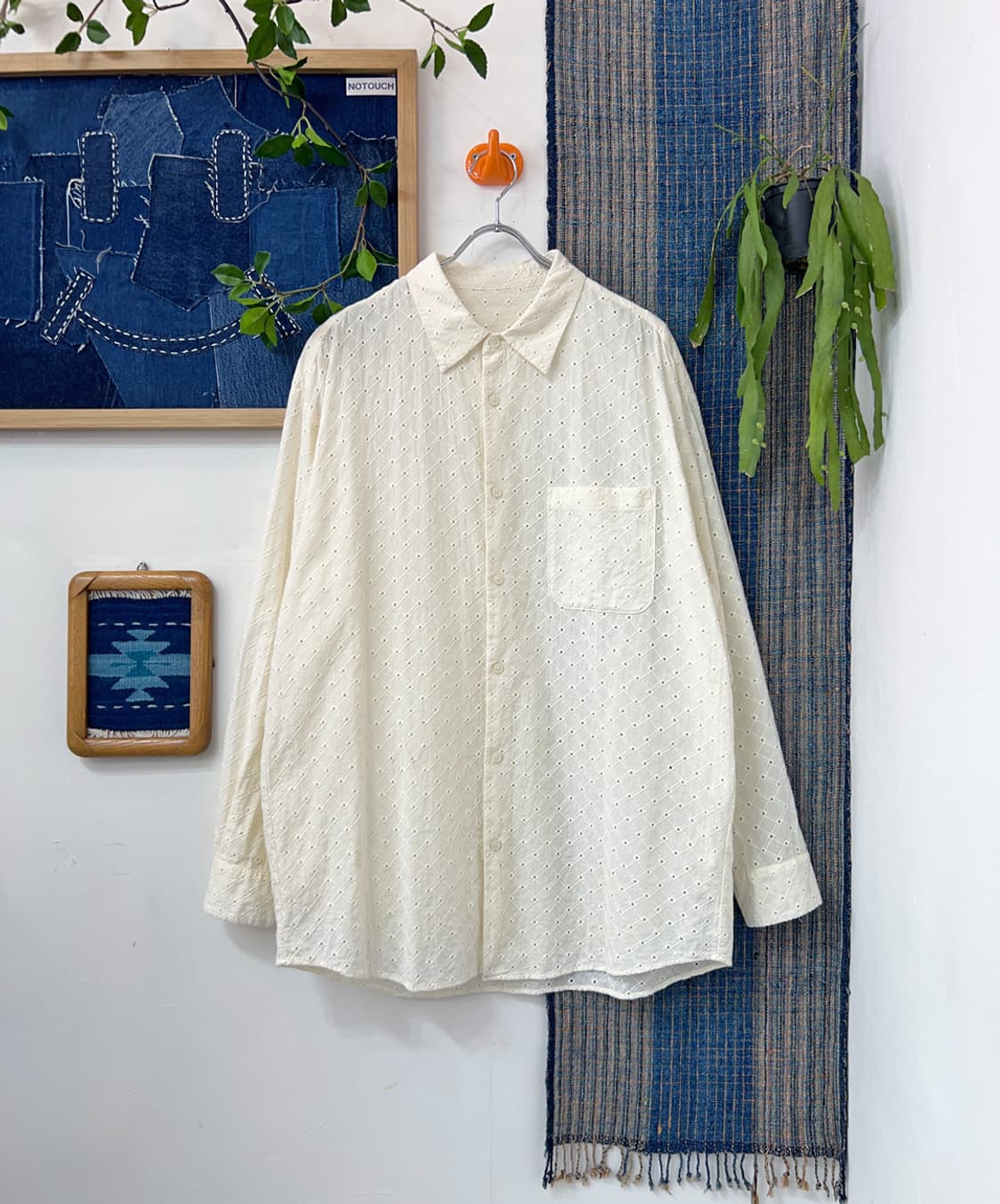 Embroidered Cotton Eyelet Shirt 상품이미지1