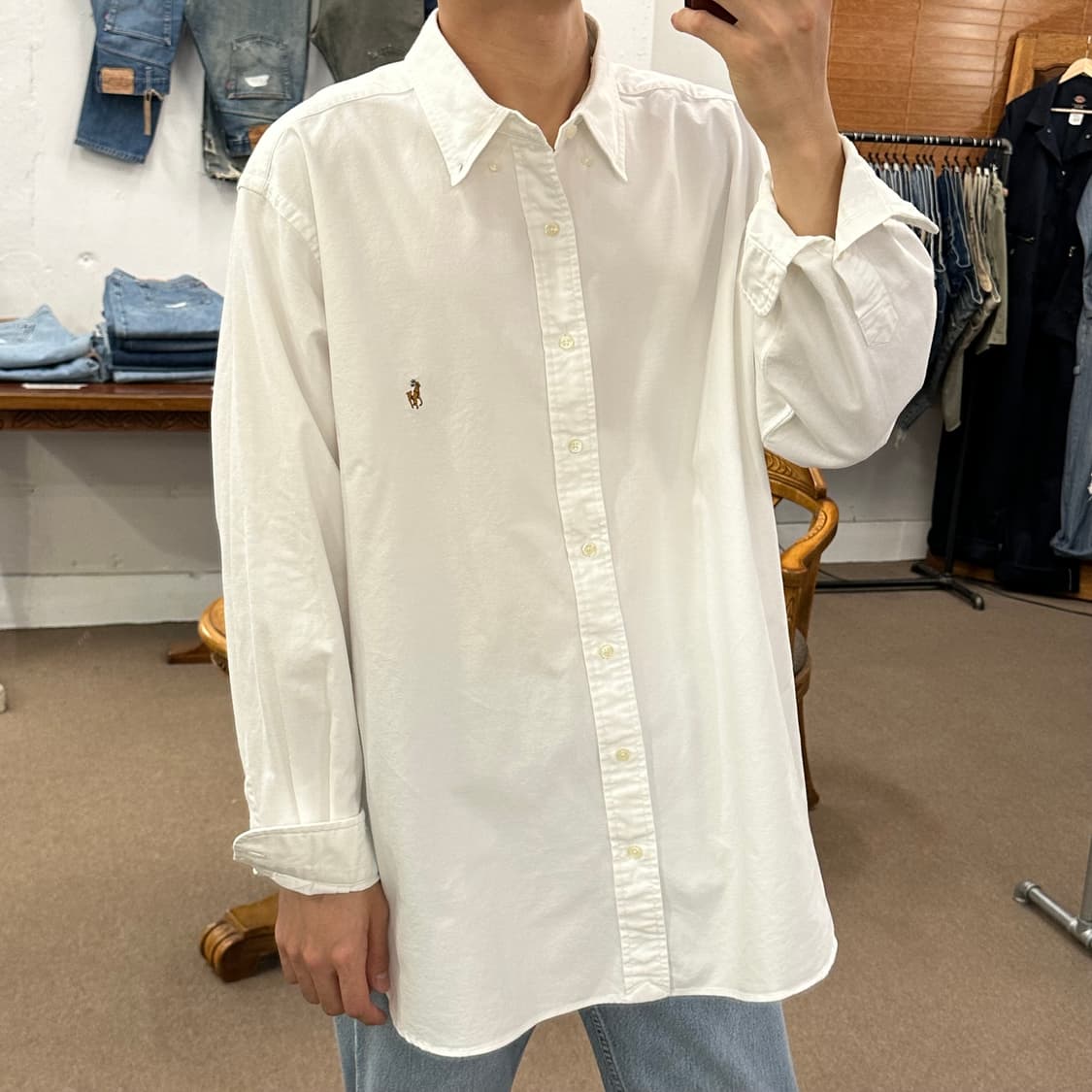 신형 폴로 랄프로렌 멀티 포니 화이트 셔츠 상품이미지2