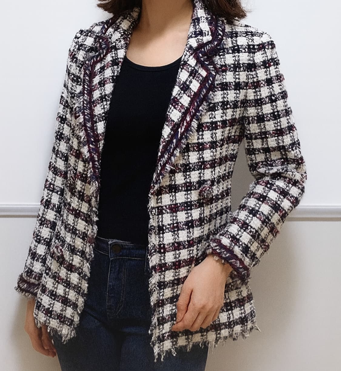 MINE 마인 이태리원단 트위드 자켓 상품이미지1