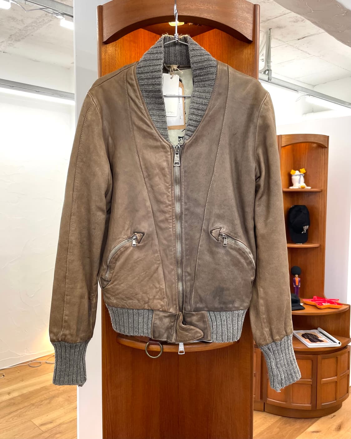 [40] 조르지오브라토 레더 블루종 자켓 상품이미지6