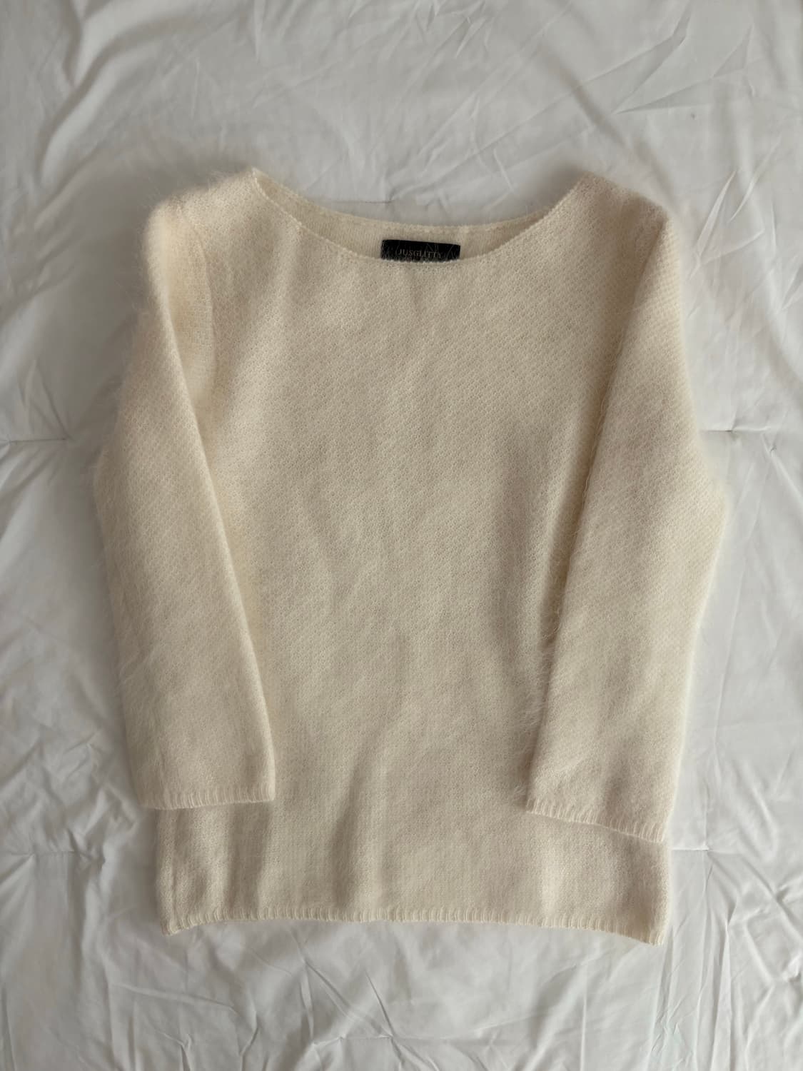 SALE) boat neck sweater 보트넥 헤어리 니트 상품이미지2