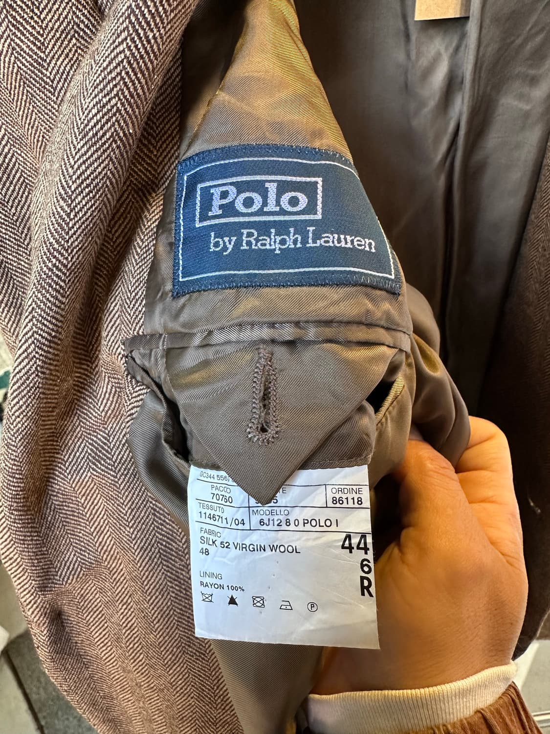 폴로 랄프로렌 울 트위드 자켓 made in italy 상품이미지9