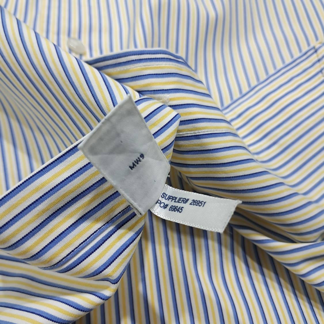 CL499 M 폴로 00s 코튼 멀티스트라이프 옐로우블루 셔츠 남방 상품이미지6