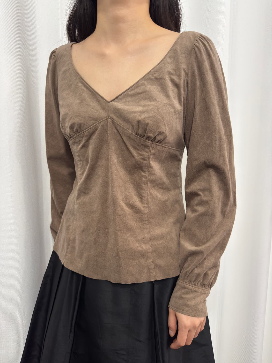 body dressing suede blouse 상품이미지2