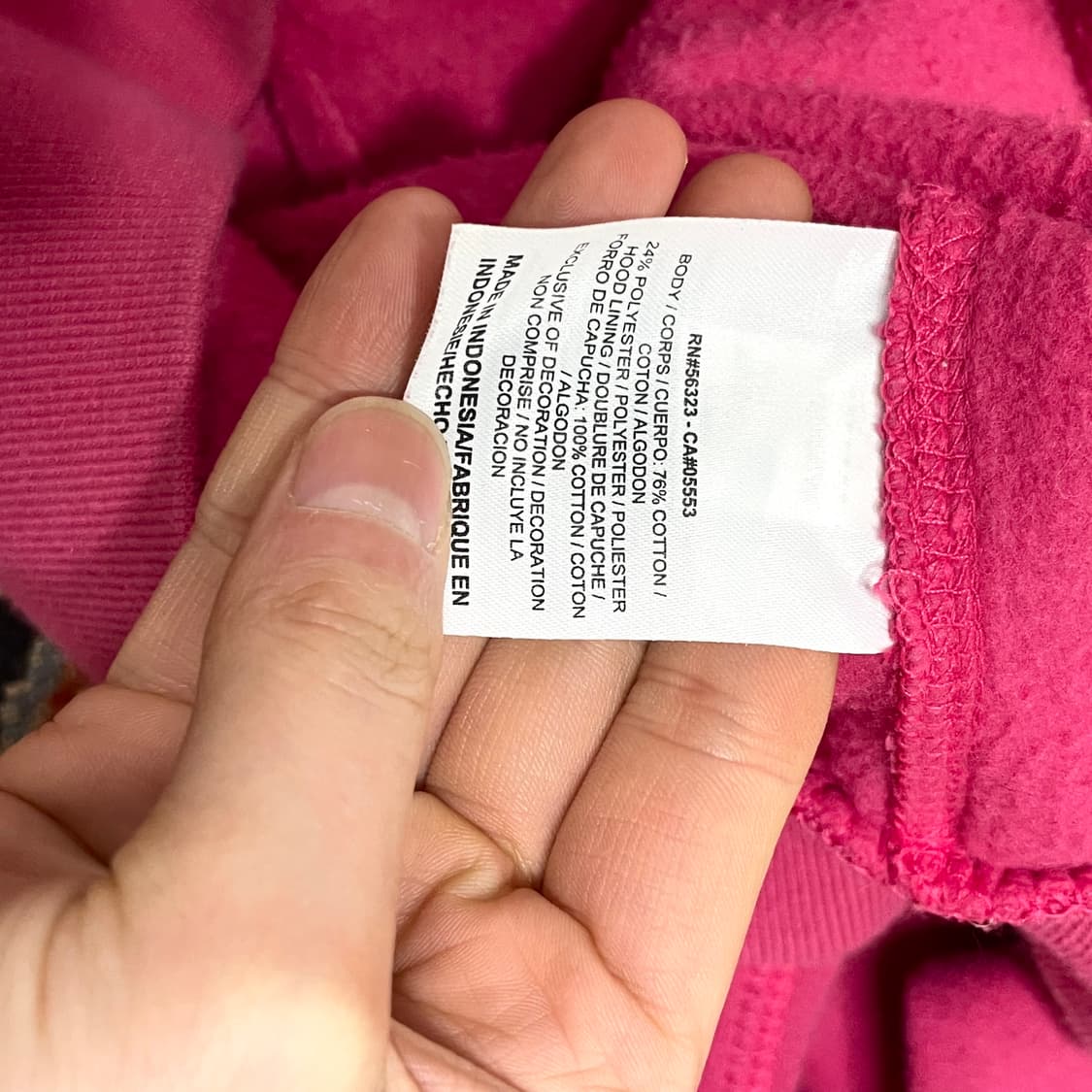 나이키 스우시 핑크 기모 후드집업 여성L 상품이미지6