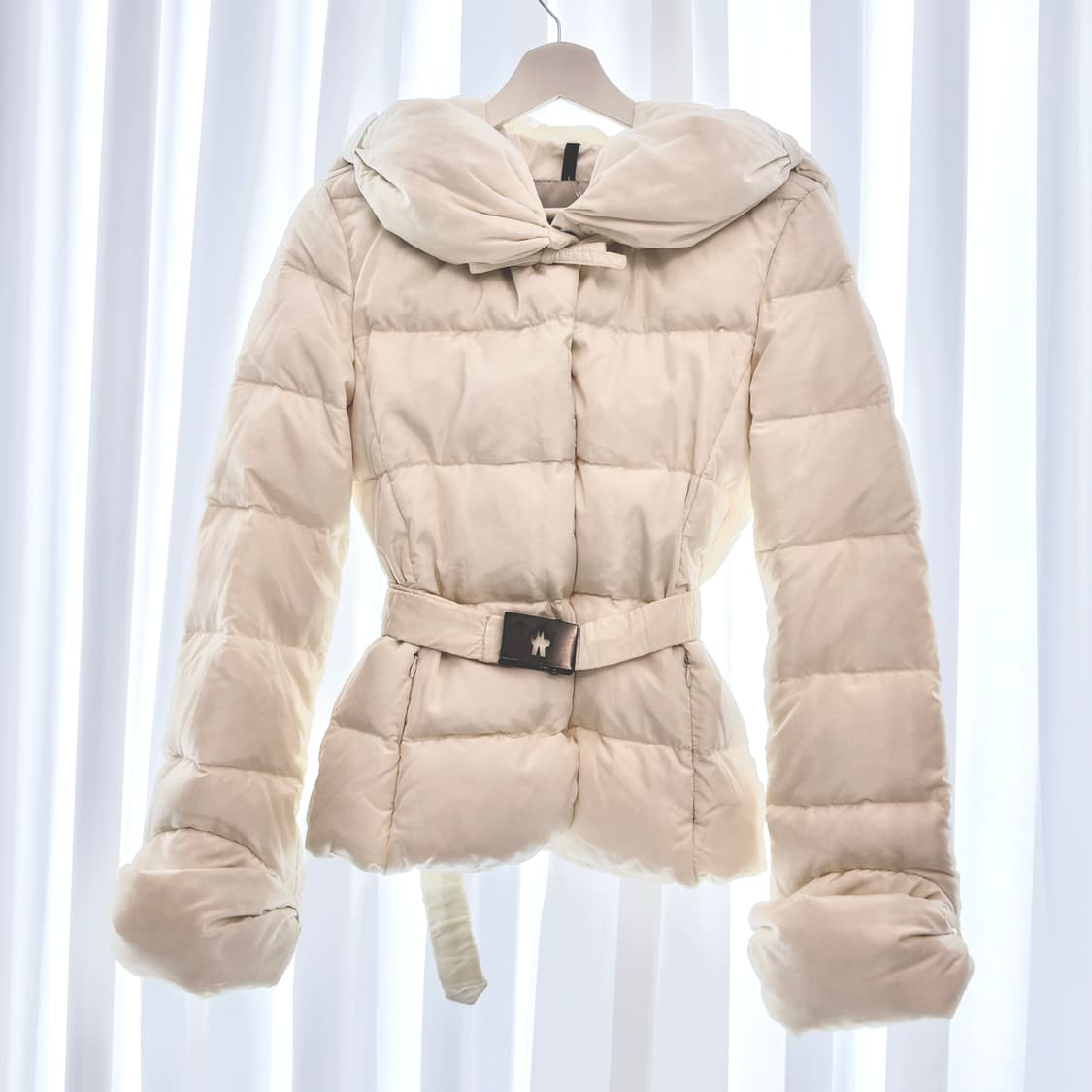 빈티지 몽클레어 아이보리 밸티드 패딩 상품이미지1