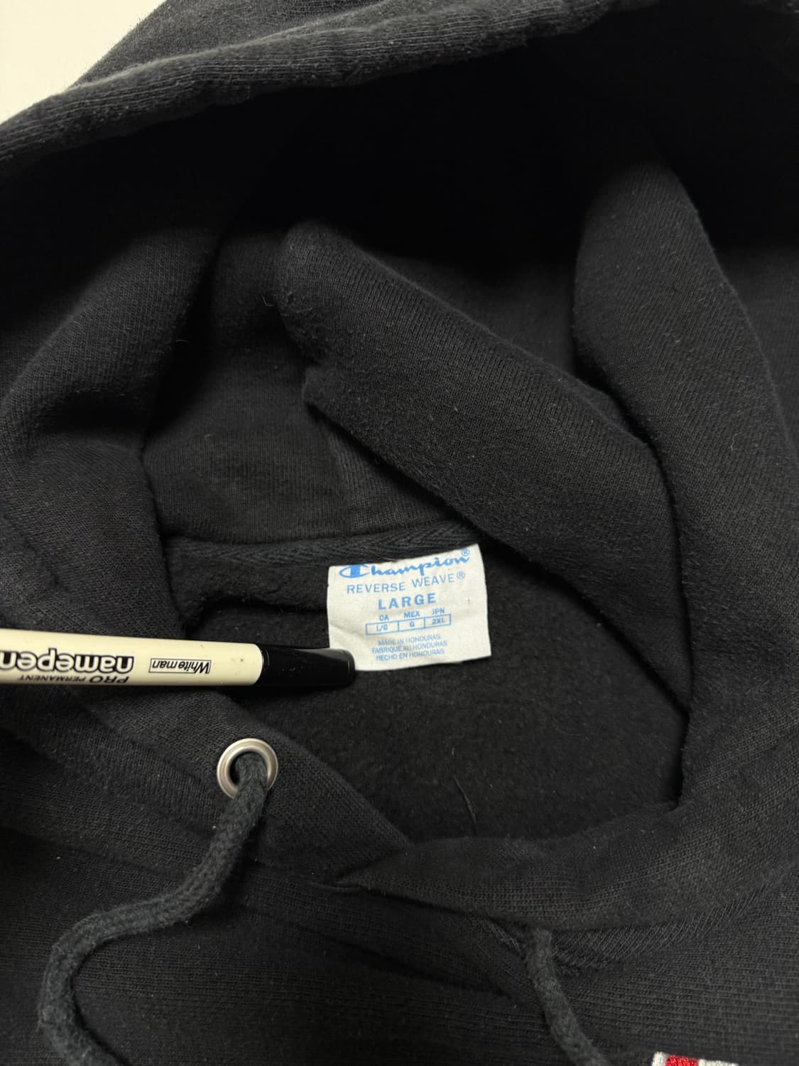 챔피온 리버스위브 블랙 후드 상품이미지3