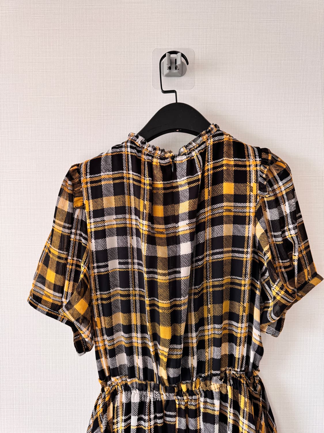 새상품 JUST 체크 롱 원피스 XS(55사이즈,44가능) 상품이미지2