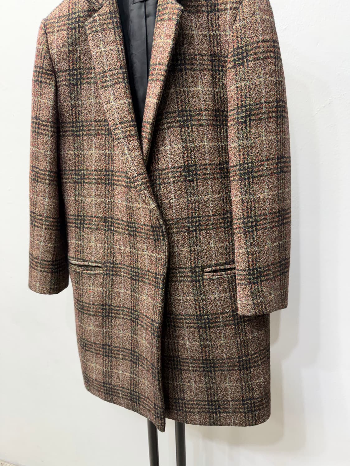 정품) Theory 띠어리 여성 브라운 체크 자켓 P 상품이미지3