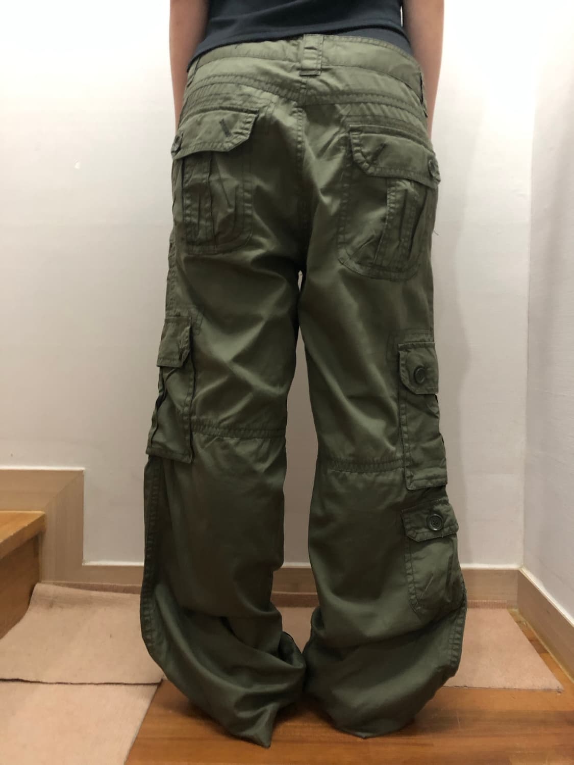 빈티지 카키 펑크 포켓 팬츠 상품이미지8