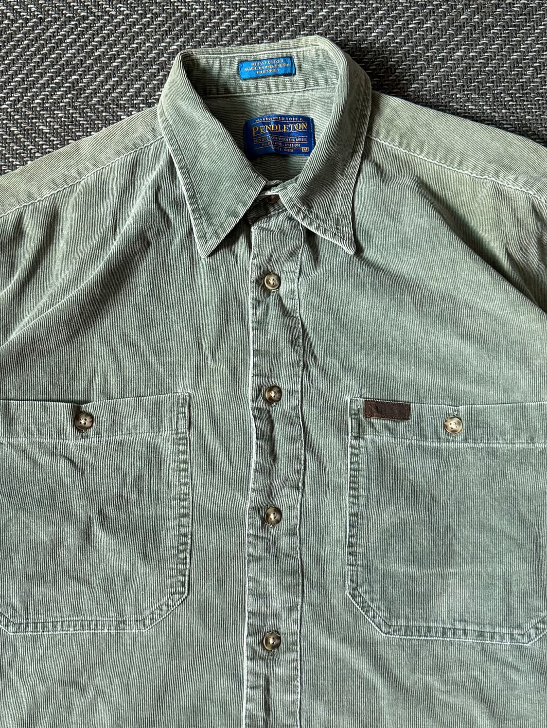 펜들턴 세이지 그린 투포켓 코듀로이 셔츠 (105-108) 상품이미지2