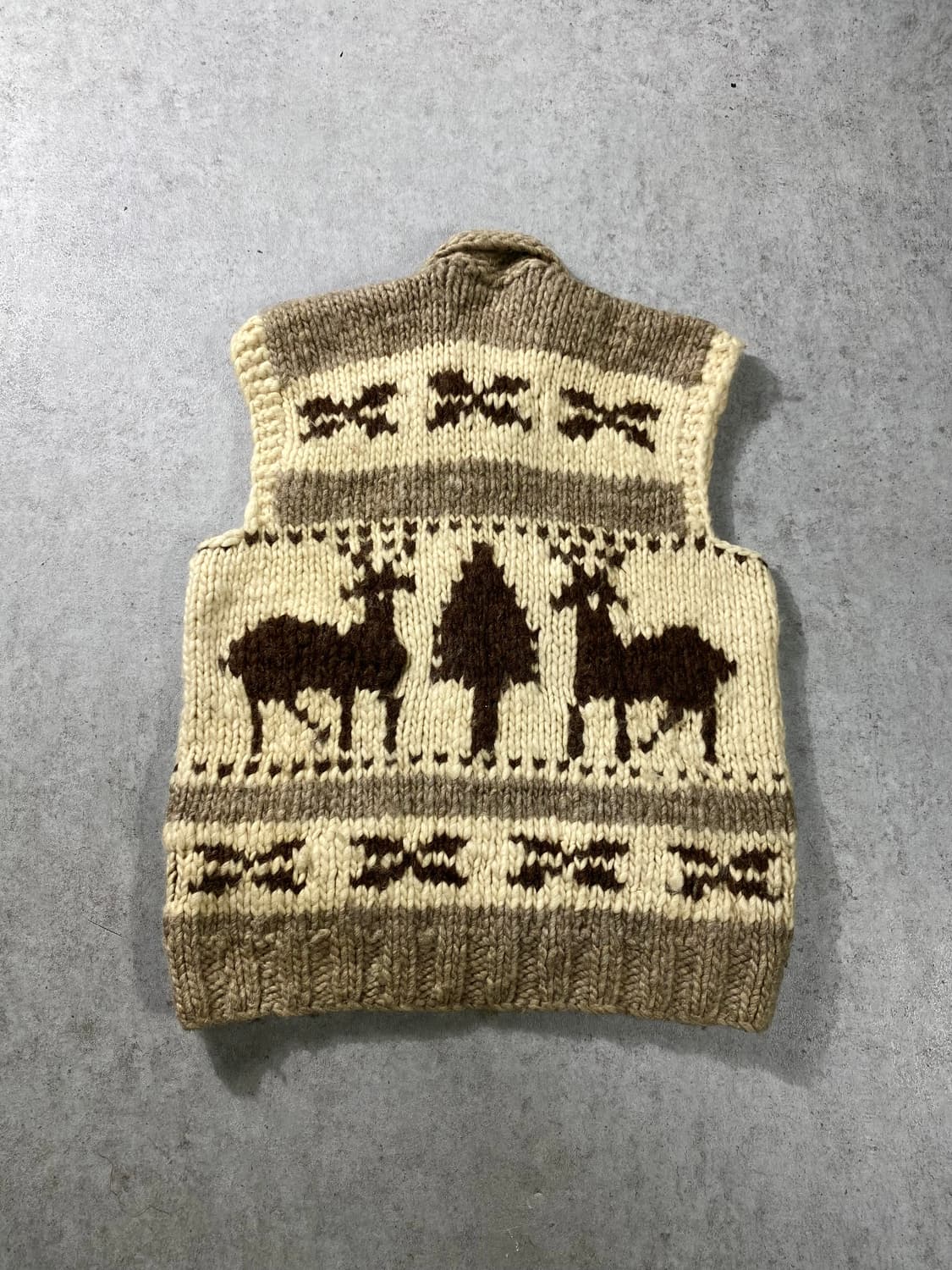 [M] KISITAU 캐나다 메이드 코위찬 니트 베스트 상품이미지7