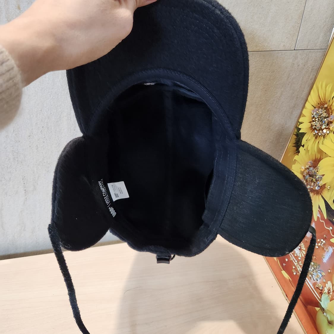 USS2 귀달이 울 볼캡 🖤 미니멀&스트릿 감성 겨울모자 상품이미지3