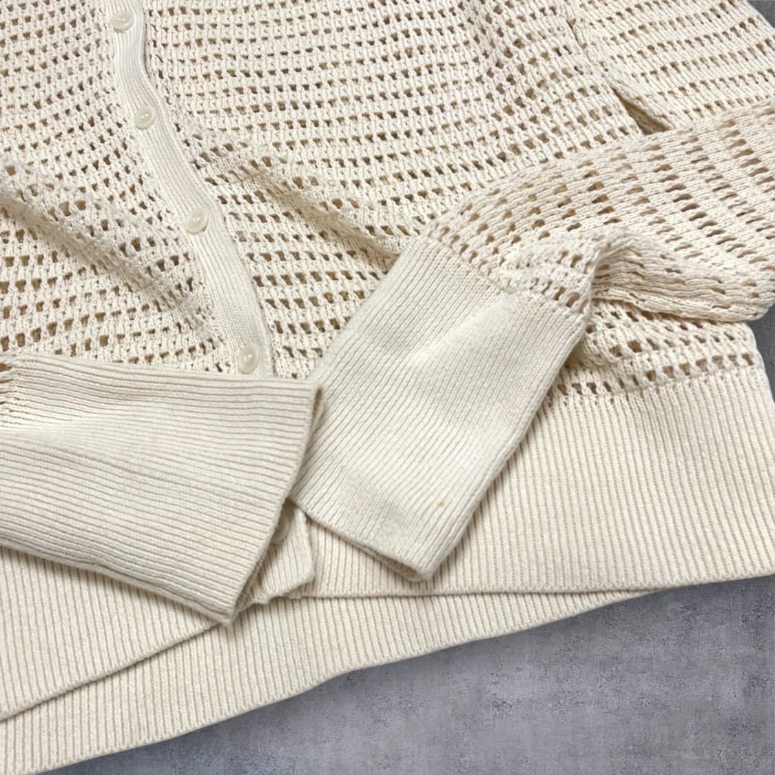 코스 COS 연베이지 페이퍼 니트 브이넥 가디건 M 상품이미지4