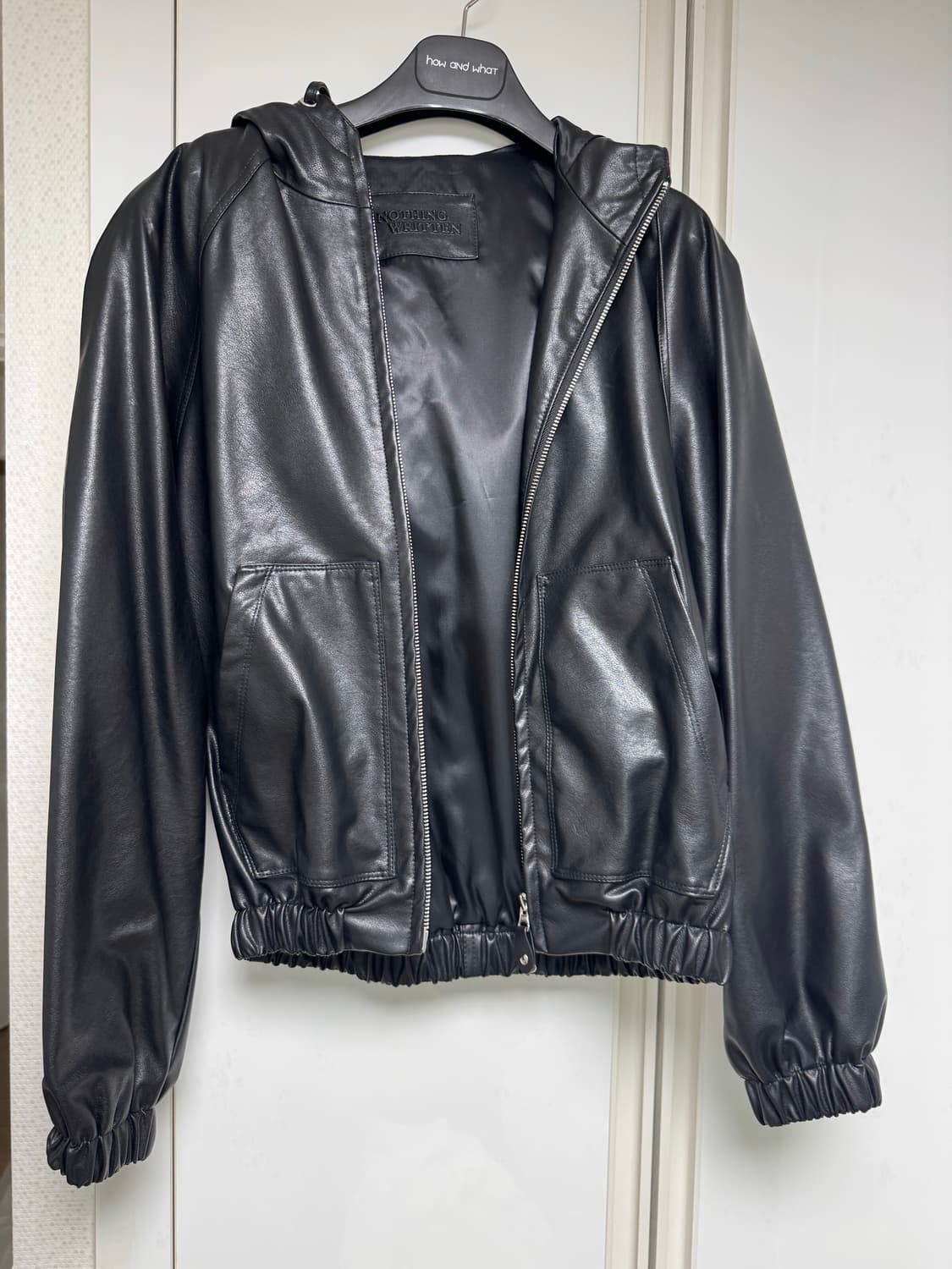 낫띵리튼 후드 레더 자켓 상품이미지3