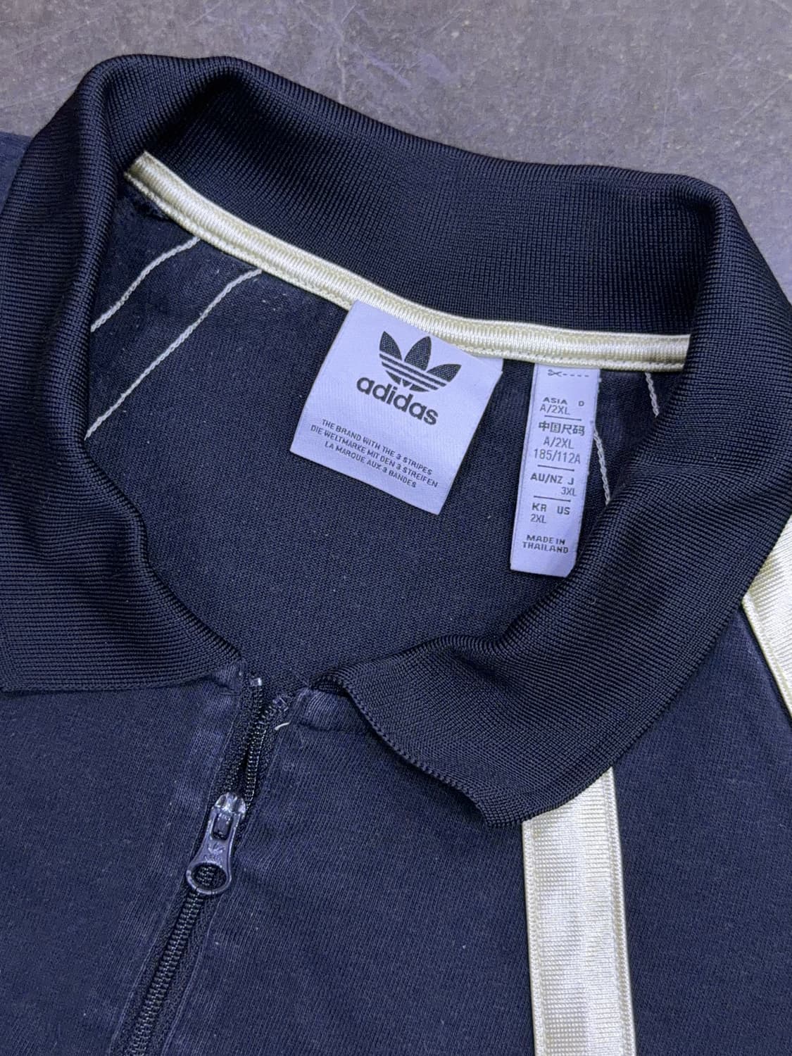 아디다스 오리지널 럭비 폴로 반집업 긴팔티 셔츠 블랙 2XL 상품이미지10